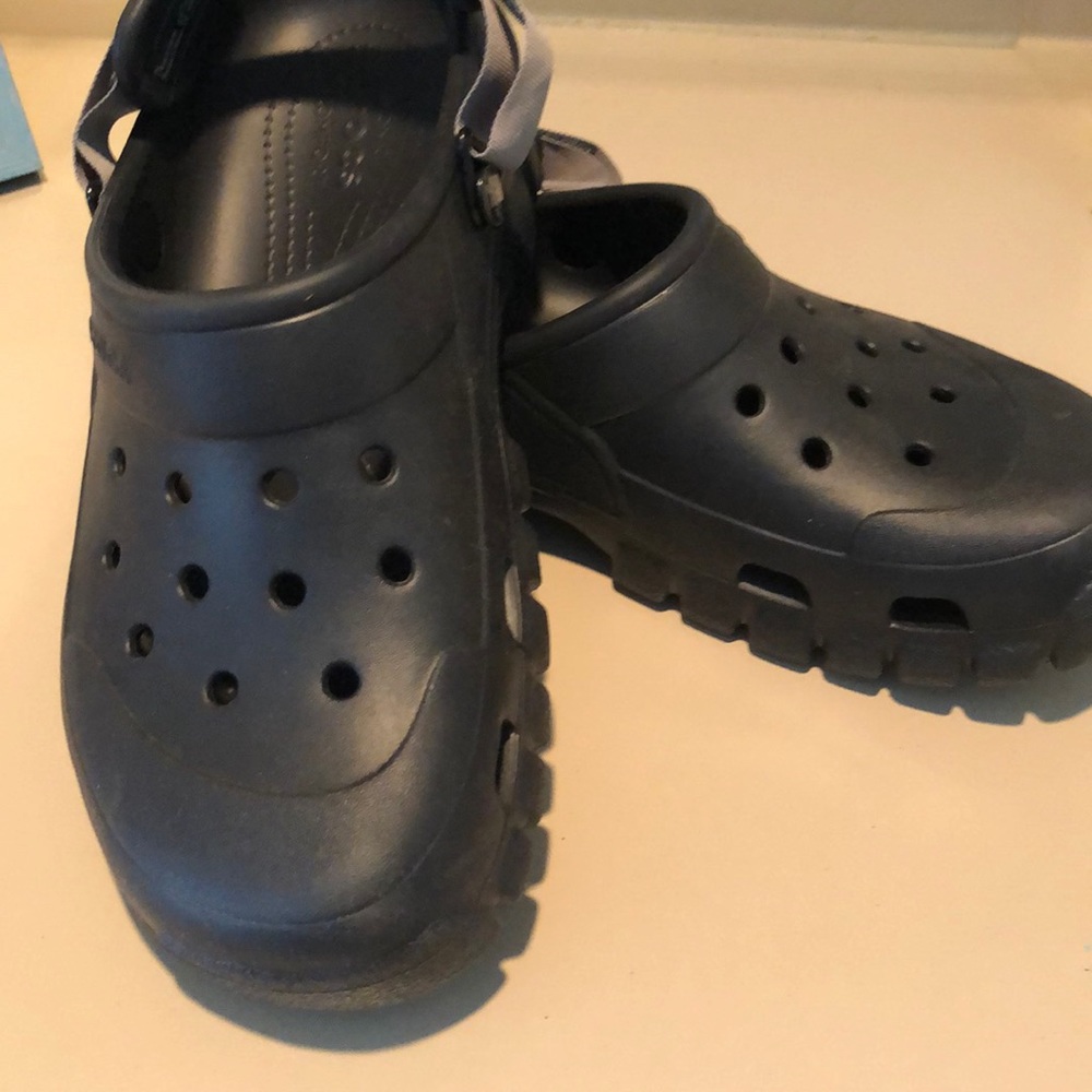 Crocks Clogs, Velcro Heel Strap, Size 9 Women